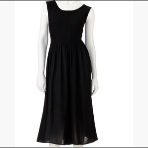 Black Midi A-Line Dress (XS)